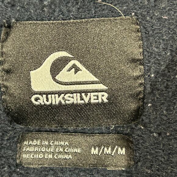 Quiksilver Men's M Hoodie Blue Poly Cotton Blend Quiksilver Boardriding Apparel - Picture 3 of 11